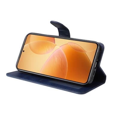 SKALO Xiaomi 14T Pro PU-Läder Plånboksfodral - Blå