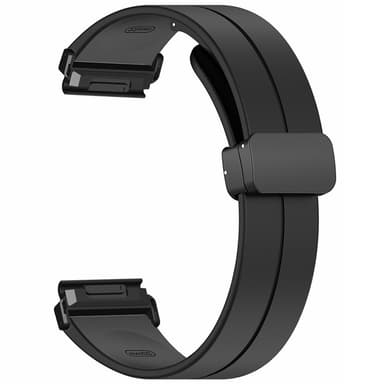 SKALO Silikonarmband metallspänne Garmin Fenix 7X/7X Pro 51mm - Svart