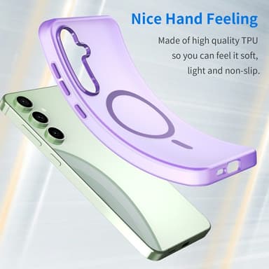 SKALO Samsung S24 FE Matt Translucent Hybrid Skal - Mörklila