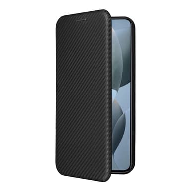 SKALO Xiaomi 14T Carbon Fiber Plånboksfodral - Svart