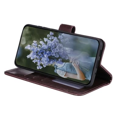 SKALO Motorola Moto G35 5G Mandala Plånboksfodral - Brun