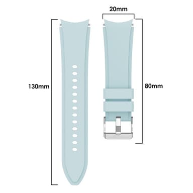 SKALO Silikonarmband Samsung Watch 6 Classic 43mm/47mm - Turkos