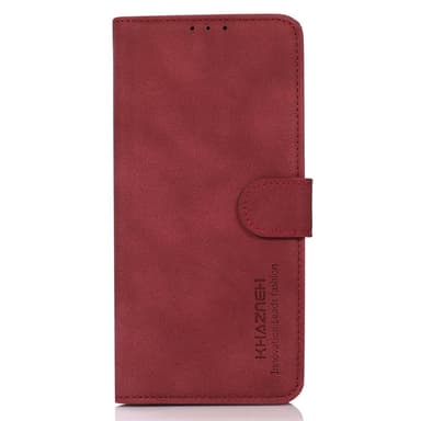 SKALO Xiaomi Redmi 14C KHAZNEH Plånboksfodral i PU-Läder - Röd