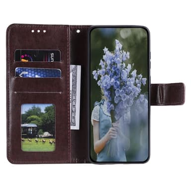 SKALO Motorola Moto G35 5G Mandala Plånboksfodral - Brun