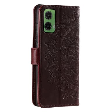 SKALO Motorola Moto G35 5G Mandala Plånboksfodral - Brun