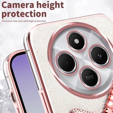 SKALO Xiaomi Redmi 14C KADEM Dragonfly Glitter Skal - Lila