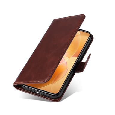SKALO Xiaomi 14T Pro PU-Läder Plånboksfodral - Brun