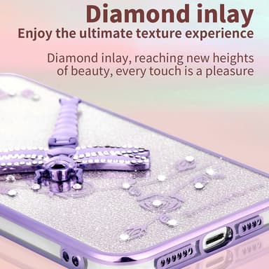 SKALO Xiaomi Redmi 14C KADEM Dragonfly Glitter Skal - Lila