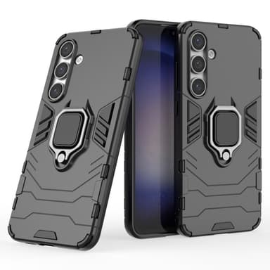 SKALO Samsung S24 FE Armor Hybrid Metallring skal - Svart