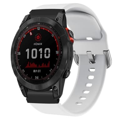 SKALO Silikonarmband Garmin Fenix 7S/7S Pro 42mm - Vit