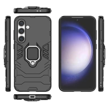 SKALO Samsung S24 FE Armor Hybrid Metallring skal - Svart