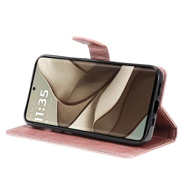 SKALO Motorola Edge 50 5G PU-Läder Plånboksfodral - Roséguld