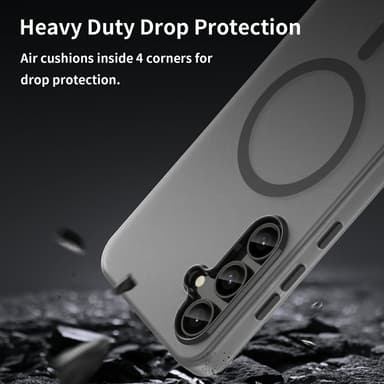 SKALO Samsung S24 FE Matt Translucent Hybrid Skal - Svart