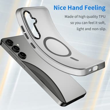 SKALO Samsung S24 FE Matt Translucent Hybrid Skal - Svart