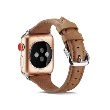 SKALO Smalt Läderarmband Apple Watch SE 40mm - Ljusbrun