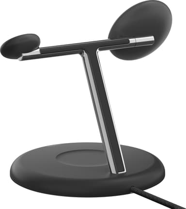 Belkin BoostCharge Pro 3-i-1 Qi2 trådlöst laddningsställ (svart)