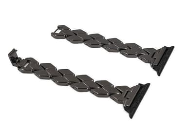 SKALO Metallarmband ""Flätad"" Apple Watch SE 44mm - Svart
