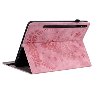 SKALO Samsung Tab S9+/S9 FE+Mandala Butterfly Fodral - Rosa