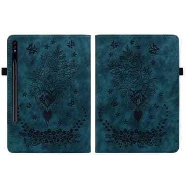 SKALO Samsung Tab S9+/S9 FE+ Mandala Butterfly Fodral - Blå