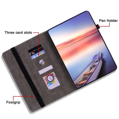 SKALO Samsung Tab S9+/S9 FE+Mandala Butterfly Fodral - Rosa