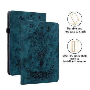 SKALO Samsung Tab S9+/S9 FE+ Mandala Butterfly Fodral - Blå