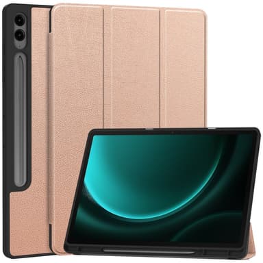 SKALO Samsung Tab S9+/S9 FE+ Trifold Fodral - Roséguld