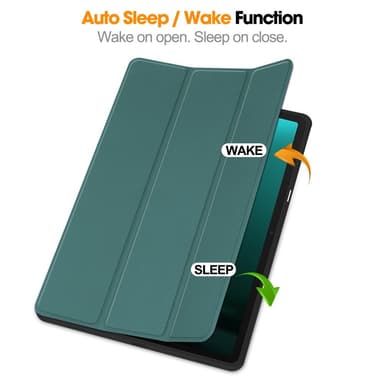 SKALO Samsung Tab S9+/S9 FE+ Trifold Fodral - Grön