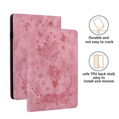 SKALO Samsung Tab S9+/S9 FE+Mandala Butterfly Fodral - Rosa