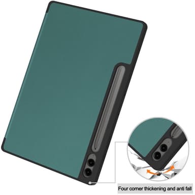 SKALO Samsung Tab S9+/S9 FE+ Trifold Fodral - Grön
