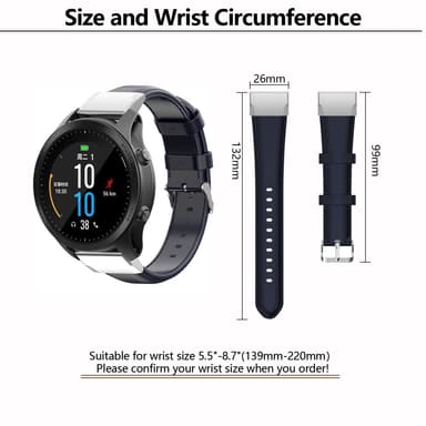 KALEBOL Läderarmband Garmin Fenix 8 51mm - Svart