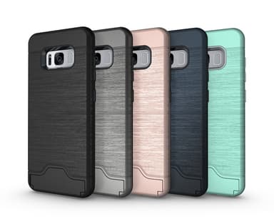 Samsung S8 | Armor skal | Korthållare - Turkos