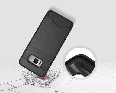 Samsung S8 | Armor skal | Korthållare - Turkos