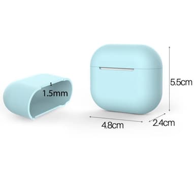 SKALO AirPods 3 Ultratunn Silikon Fodral - Turkos