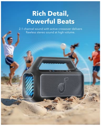 Soundcore Boom 2 bärbar trådlös högtalare (svart)