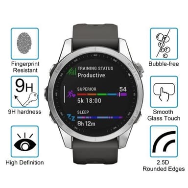 SkÃ¤rmskydd i hÃ¤rdat glas till Garmin Fenix 7S