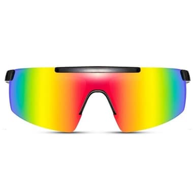 Sportglasögon med spegelglas - Svart/Regnbåge