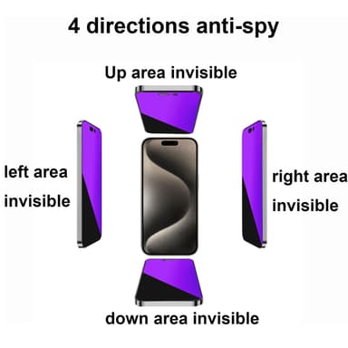 iPhone 16 360° Privacy Skärmskydd i härdat glas iPhone 16 Pro