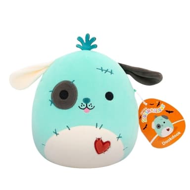 Squishmallows 19 cm Halloween plysch - Dookdook Patchwork hund