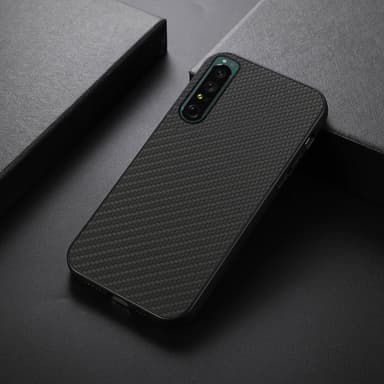 SKALO Sony Xperia 1 IV Carbon Fiber TPU-skal - Svart