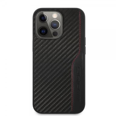 AMG iPhone 14 Pro Max Skal Carbon Effect Stamped Logo Svart