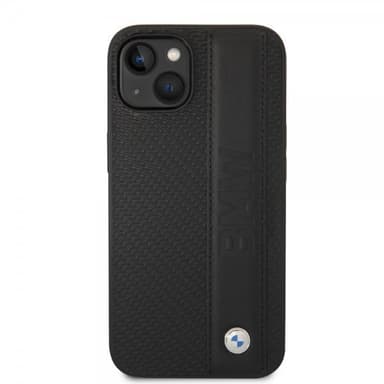 BMW iPhone 14 Skal Big Logo Stripe Svart