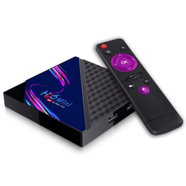 H96 Mini RK3228A TV Box Android 10.0 4K 2.4G EU Svart 1 GB+8 GB