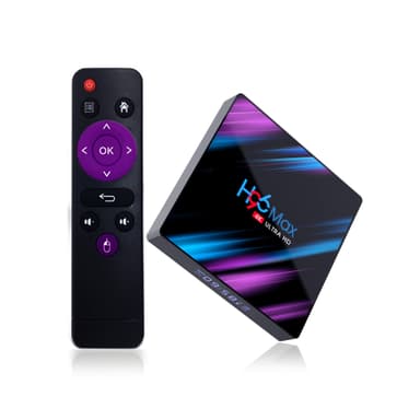 H96 Max TV Box RK3318 Android 10.0 2.4G/5G Svart 4 GB+32 GB