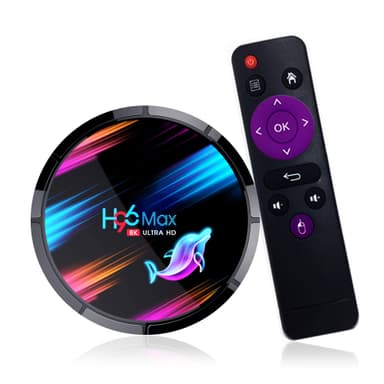 H96 Max S905X3 TV Box Android 9.0 8K 2.4G EU Svart 4 GB+32 GB