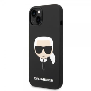 Karl Lagerfeld iPhone 14 Plus Skal Liquid Silicone Karl Svart