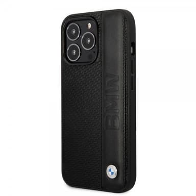 BMW iPhone 14 Pro Max Skal Big Logo Stripe Svart