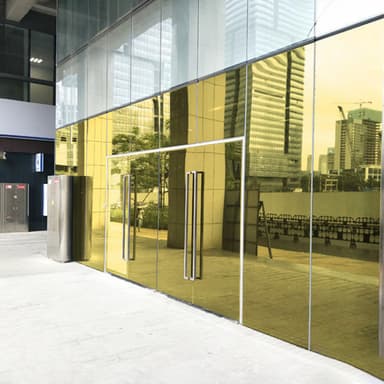 Envägsspegel Fönsterfilm Statisk Cling Guld 90 x 400 cm