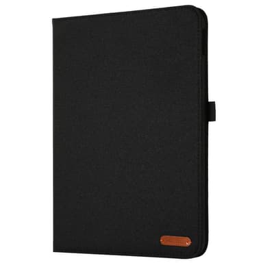 Apple iPad 10.9 2022 Vikbart fodral korthållare Tygtextur - Svart