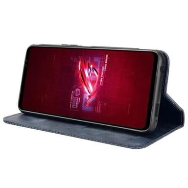 SKALO Asus ROG Phone 6/6Pro/6D/6D Ultimate 5G Embossed Premium Plånboksfodral - Blå