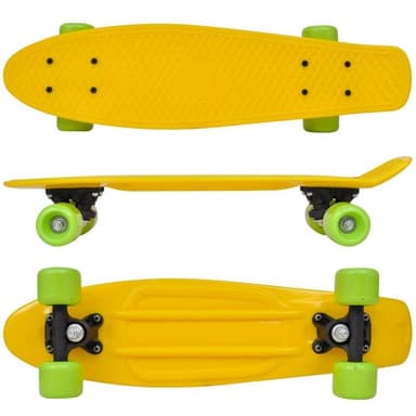vidaXL Penny skateboard plast gul bräda a hjul6,1""